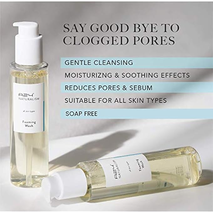 A24 ALOE FOAMING WASH - PH BALANCE 5.5, HYPOALLERGENIC, ALOE JUICE DERIVED NOT POWDER, 99% NATURAL INGREDIENTS, VEGAN FORMULA, IDEAL FOR SENSITIVE AND DRY SKIN, WON'T CLOG PORE, SOAP FREE - Image 2